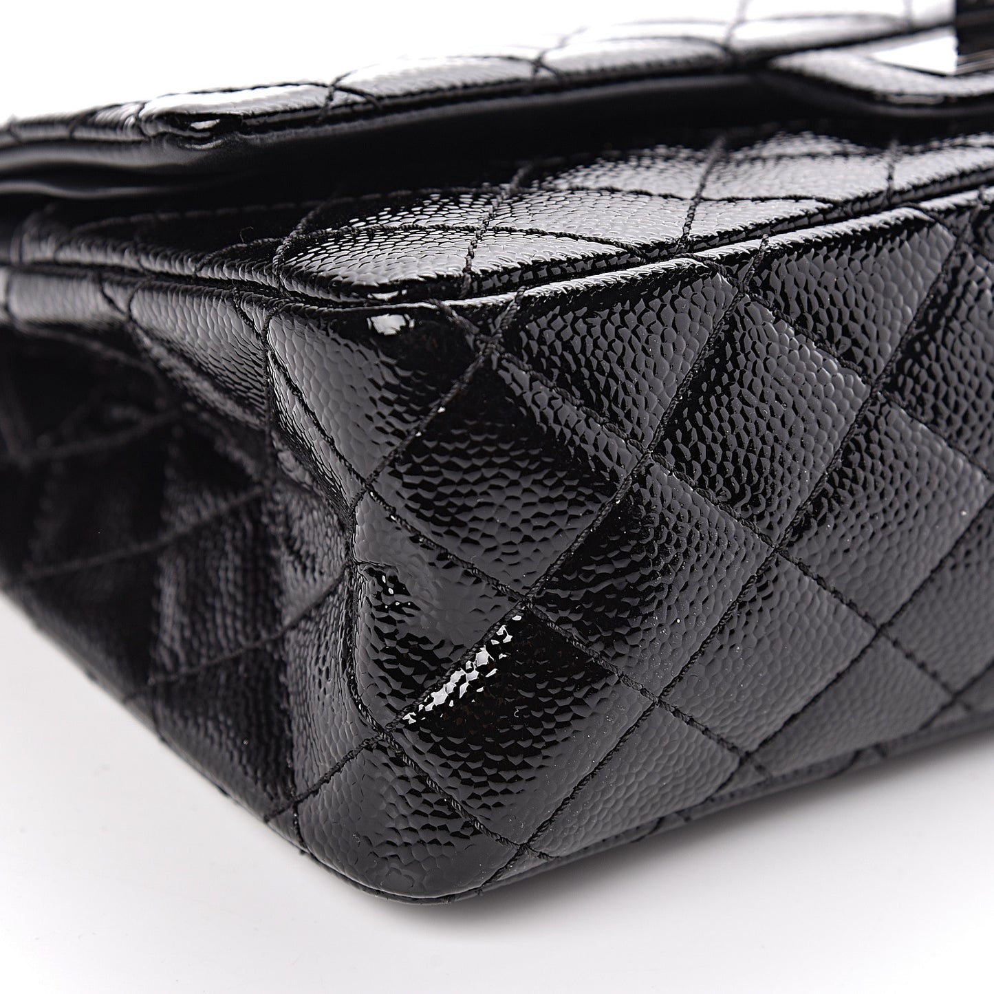 Patent Caviar Quilted 2.55 Reissue 225 Flap Black