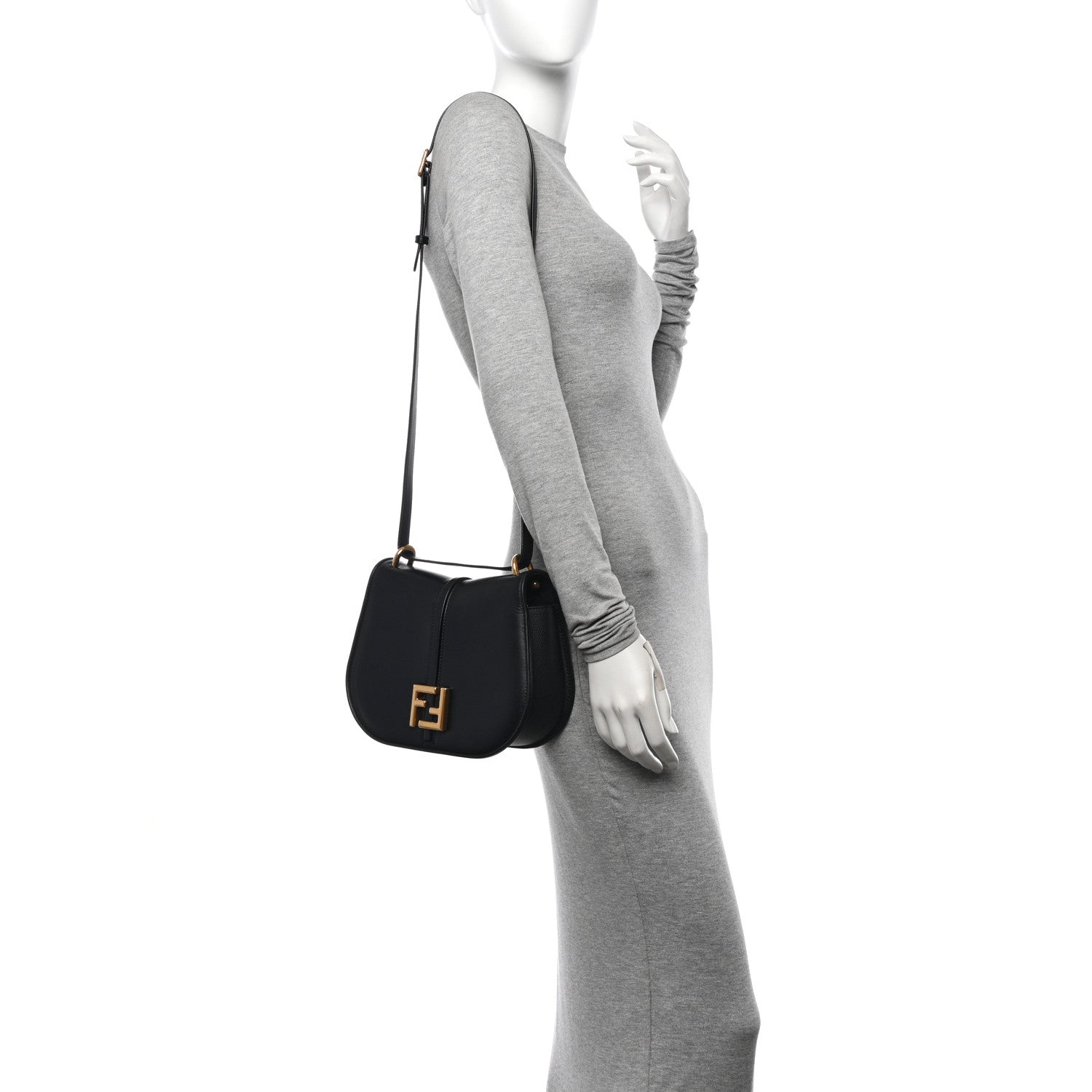 Fendi Vitello Brenta Cher Medium Fendi C'mon Black 2 of 13