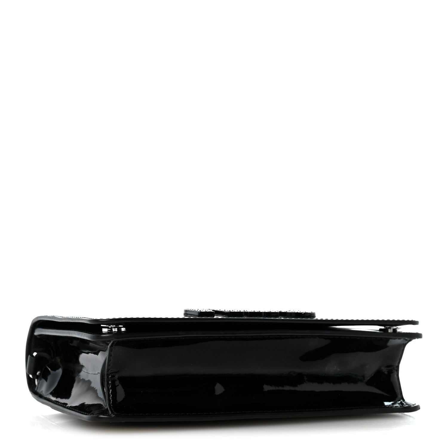 Miu Miu Vernice Crystal Wallet On Chain Black 4 of 13