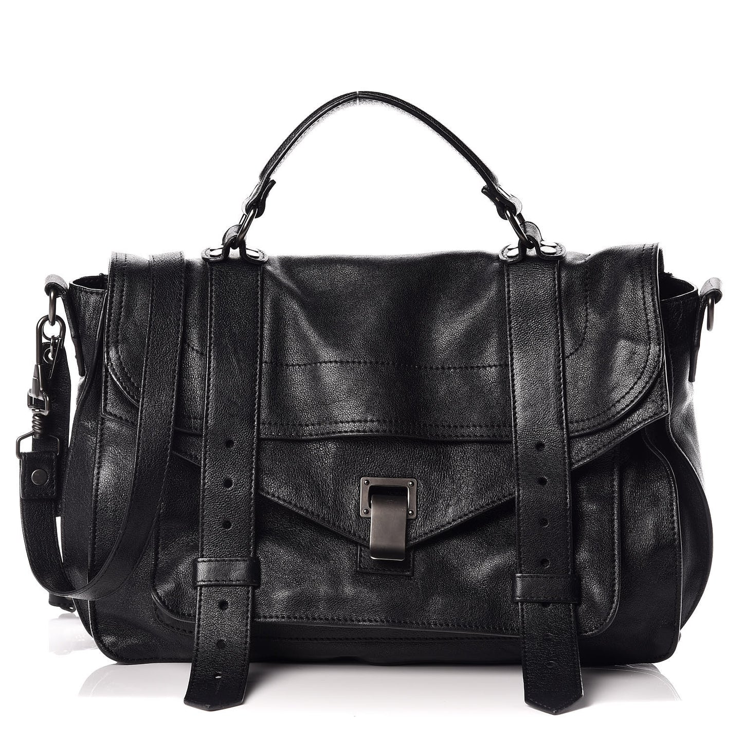 Lambskin Medium PS1 Satchel Black
