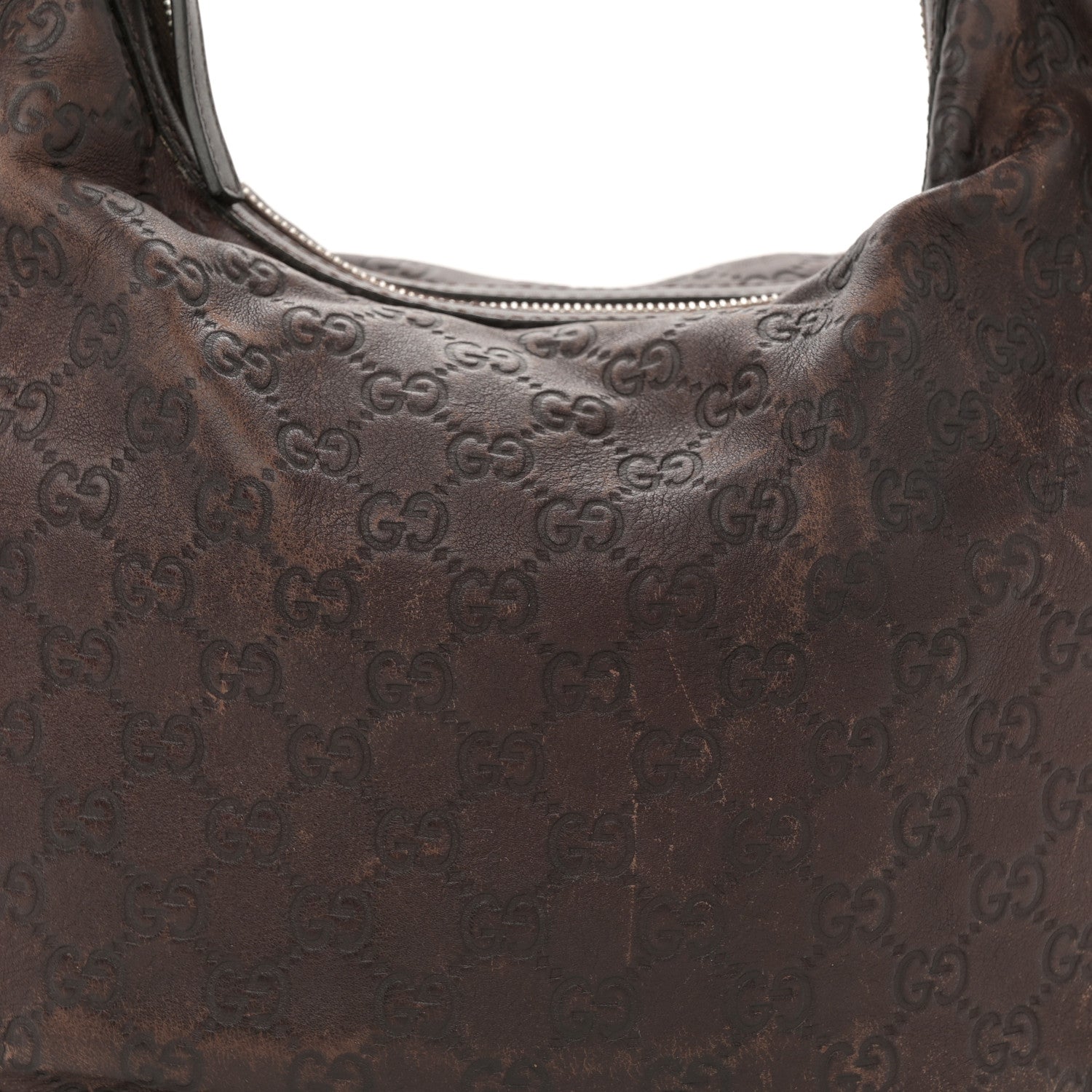 Gucci Guccissima Medium GG Twins Hobo Dark Brown 8 of 15