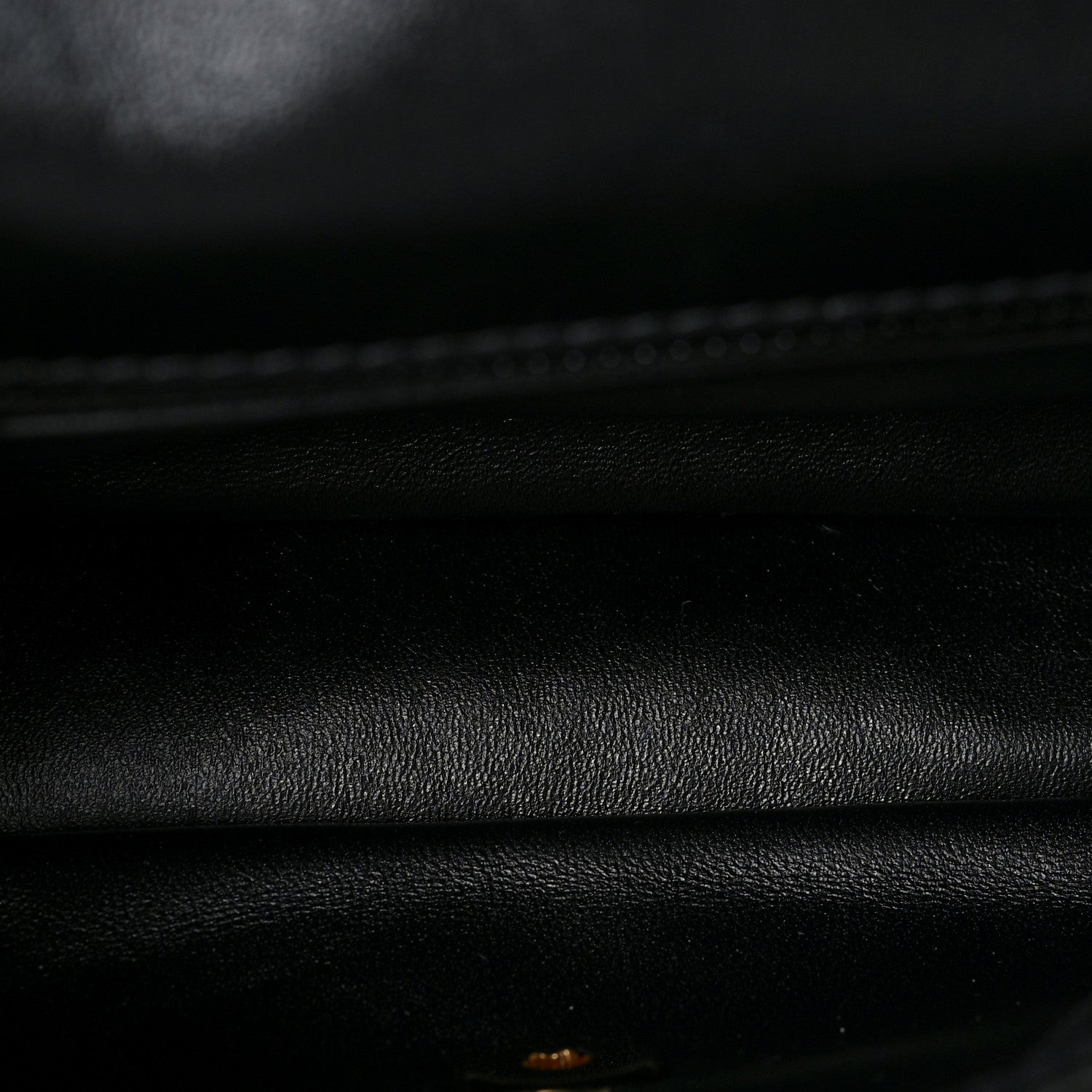 Chanel Shiny Lambskin Quilted Golden Links Top Handle Flap Black 5 of 9