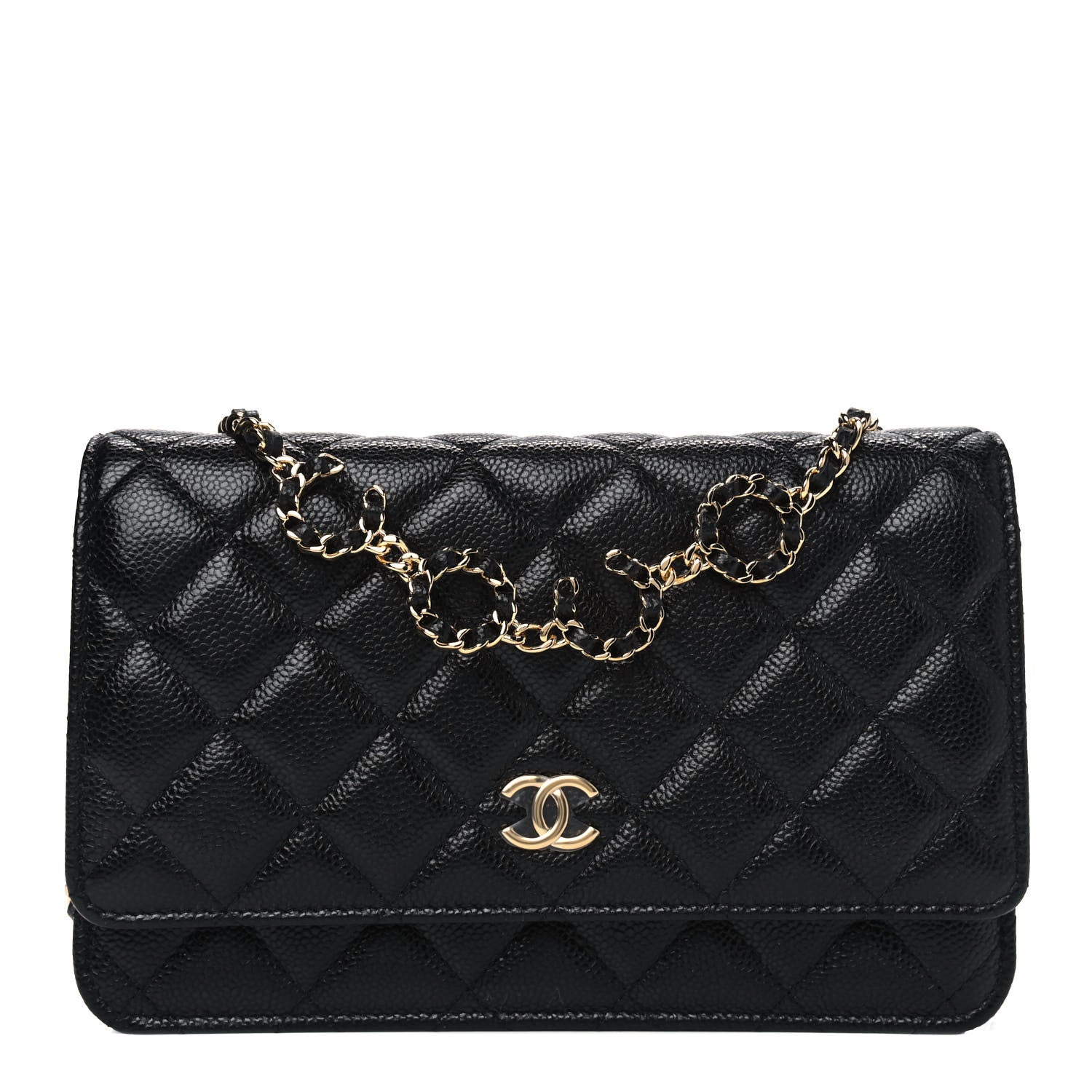 Chanel Caviar Quilted Miss Coco Wallet On Chain WOC Black 1 of 4