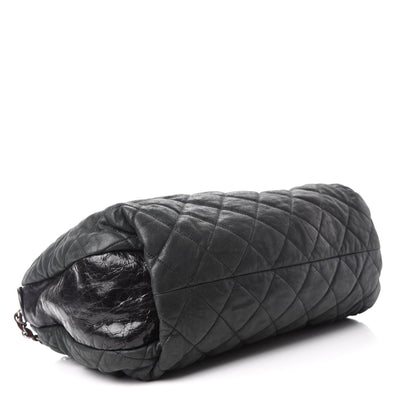 Chanel Iridescent Calfskin Quilted Coco Daily Dark Grey 4 of 11