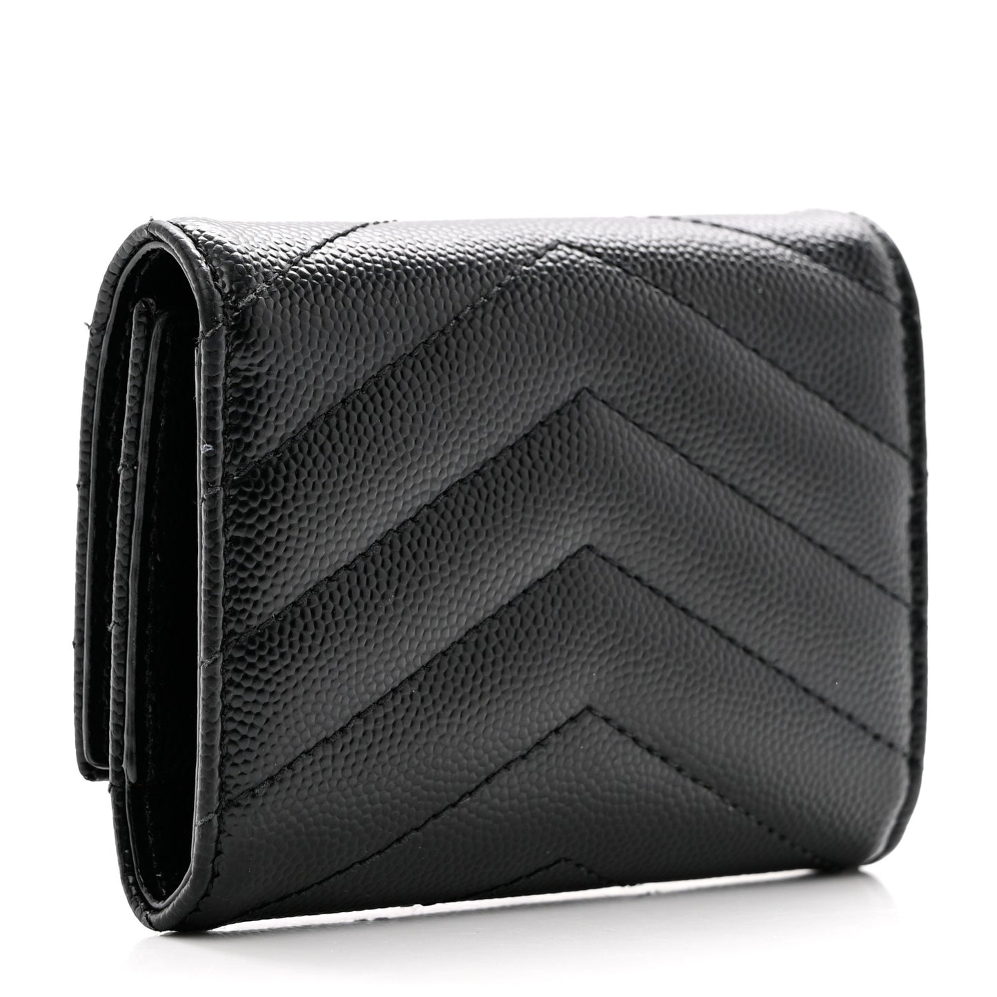 Grain De Poudre Matelasse Cassandre Monogram Slim Key Case Black