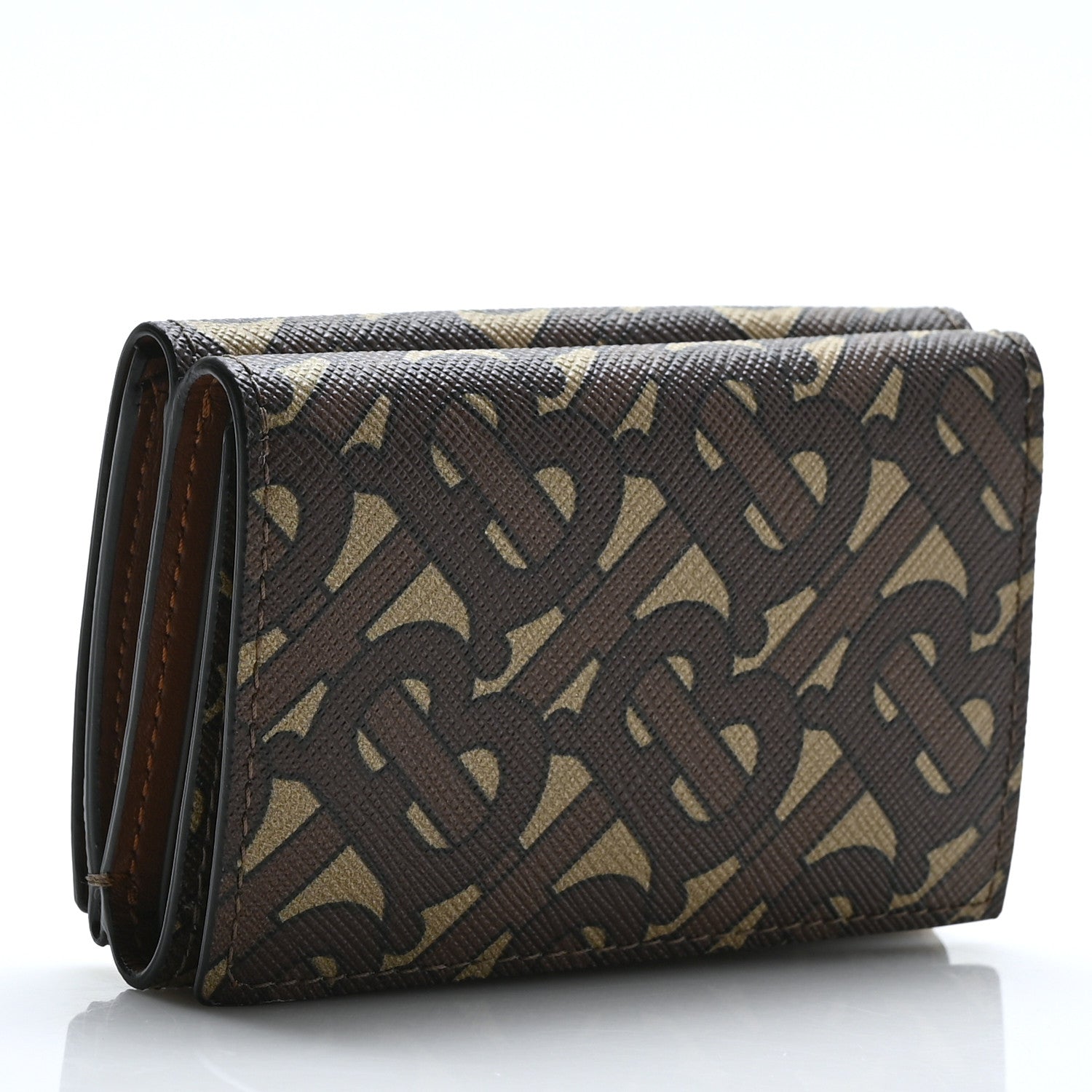 Burberry E-Canvas TB Print Folding Wallet Bridle Brown 3 of 8