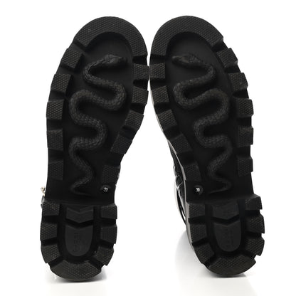 Gucci Nappa Frances GG Matelasse Platform Combat Boots 39 Black 5 of 8