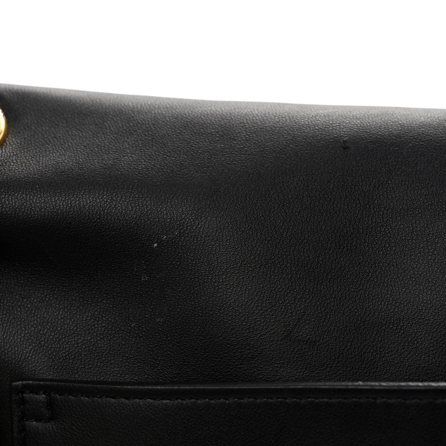 Smooth Calfskin Suede Medium Reversible Monogram Kate Satchel Black