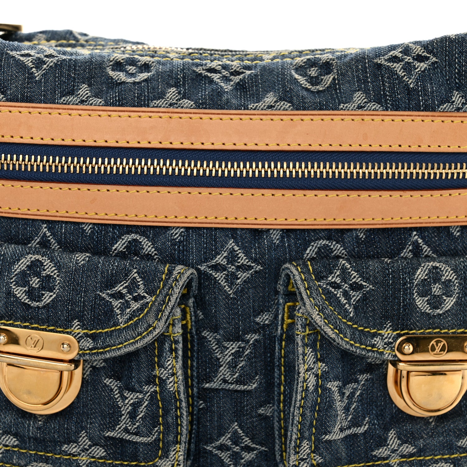 Louis Vuitton Monogram Denim Baggy PM Blue 7 of 10