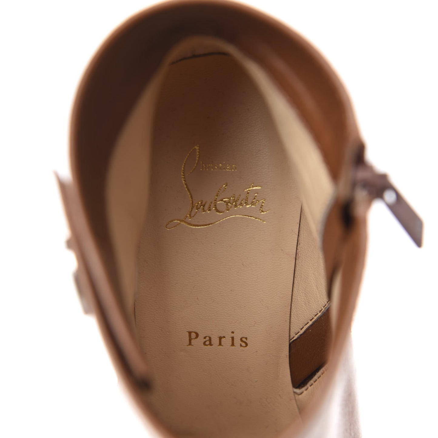Calfskin Janis Alta 120 Booties 39 Cuoio