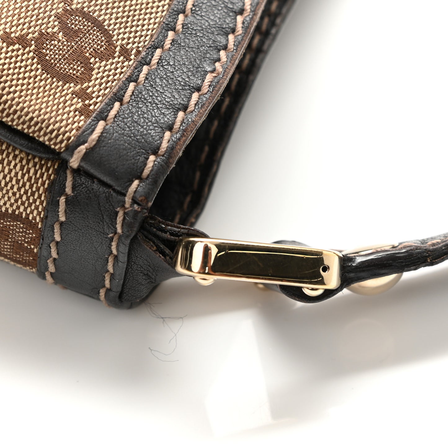 Monogram Large New Ladies Web Hobo Dark Brown