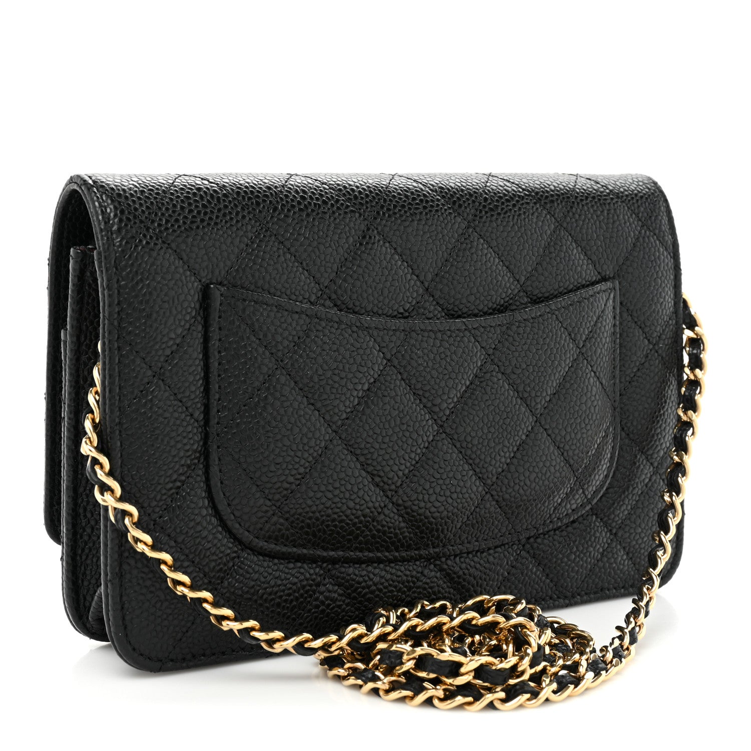Chanel Caviar Quilted Wallet on Chain WOC Black 3 of 17