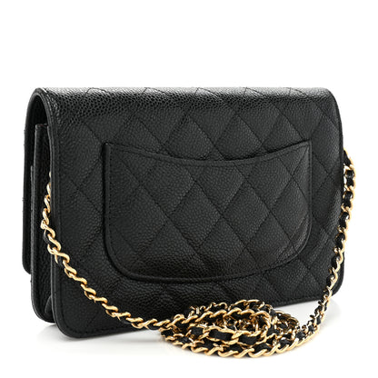 Chanel Caviar Quilted Wallet on Chain WOC Black 3 of 17