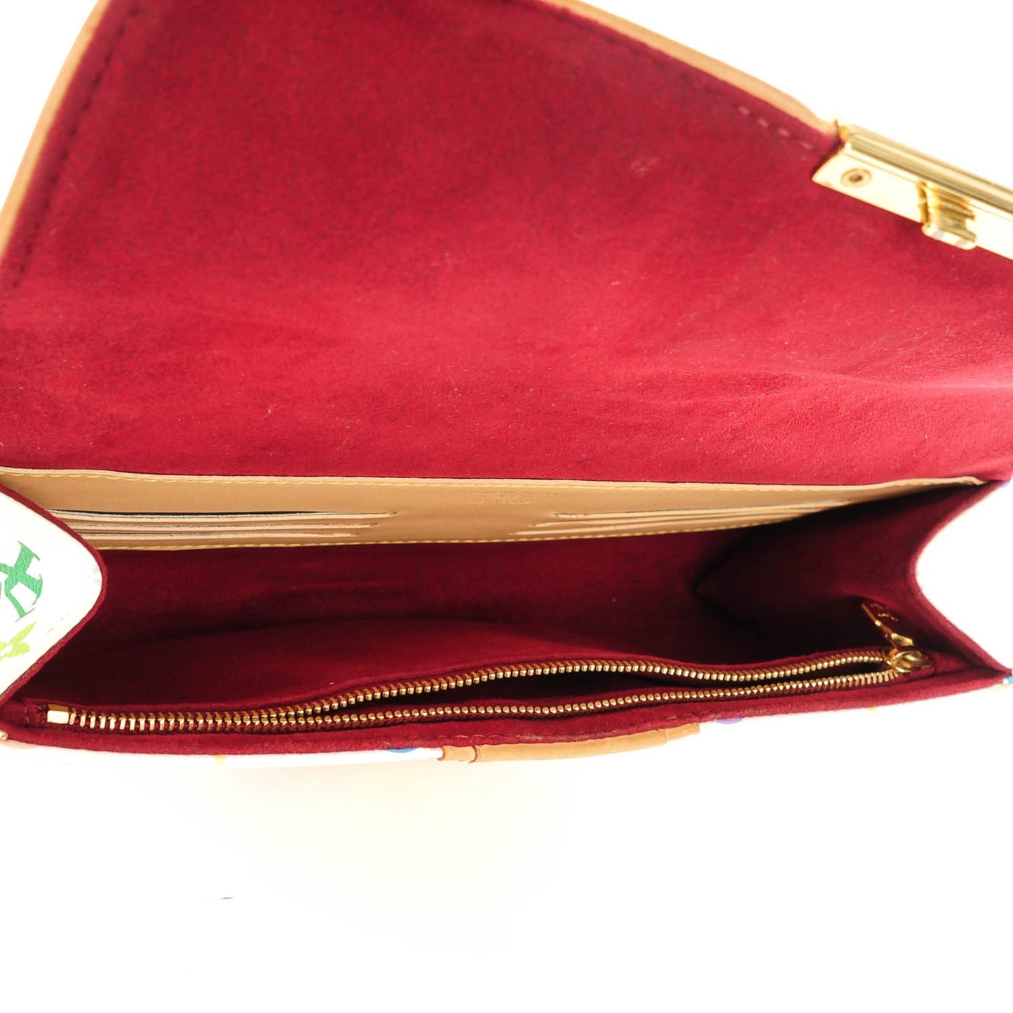 Monogram Multicolor Courtney Clutch White