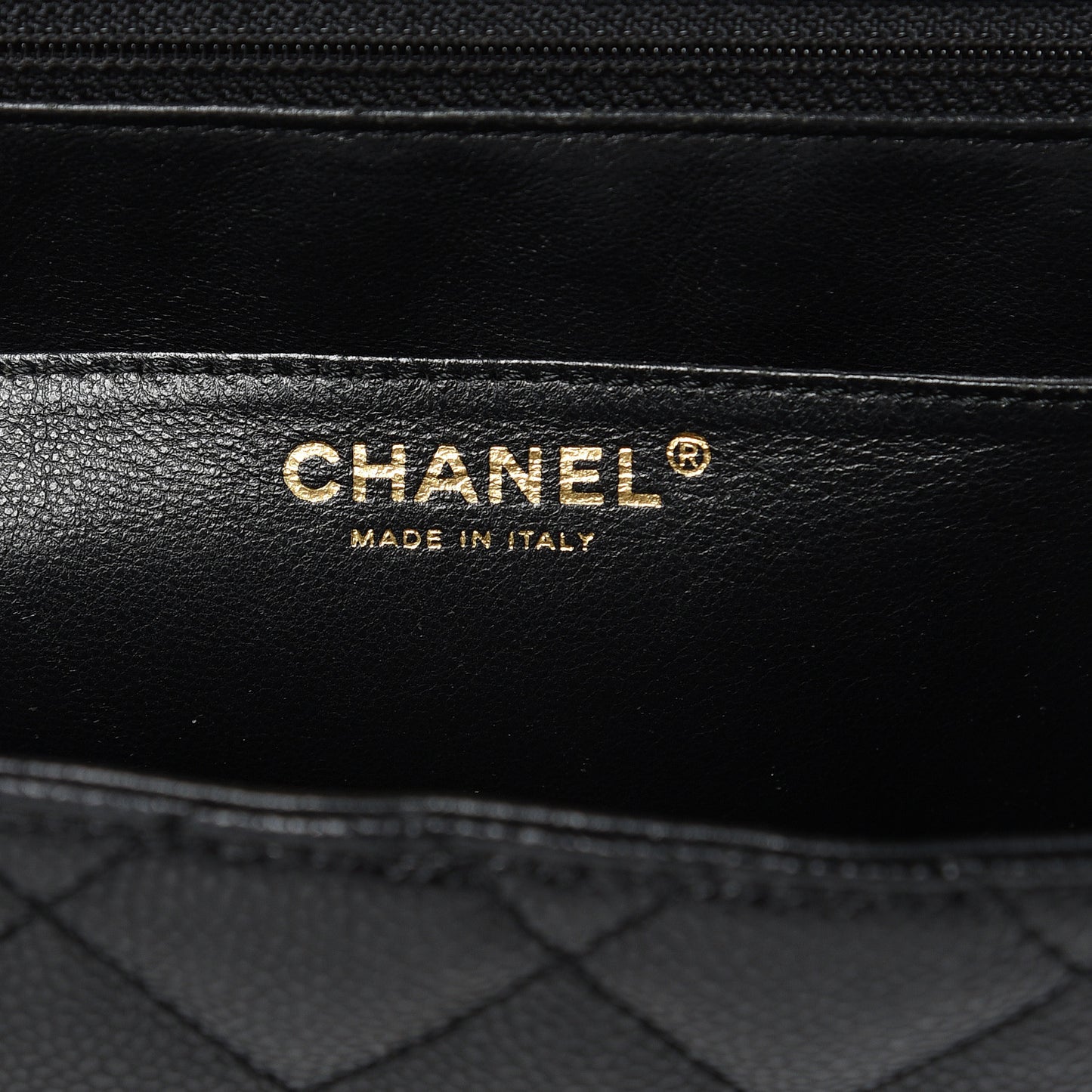 Caviar Quilted Jumbo Kelly Flap Black