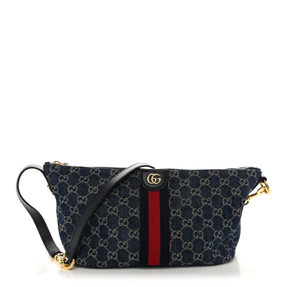 Gucci Denim GG Monogram Web Medium Vanity Blue 1 of 10