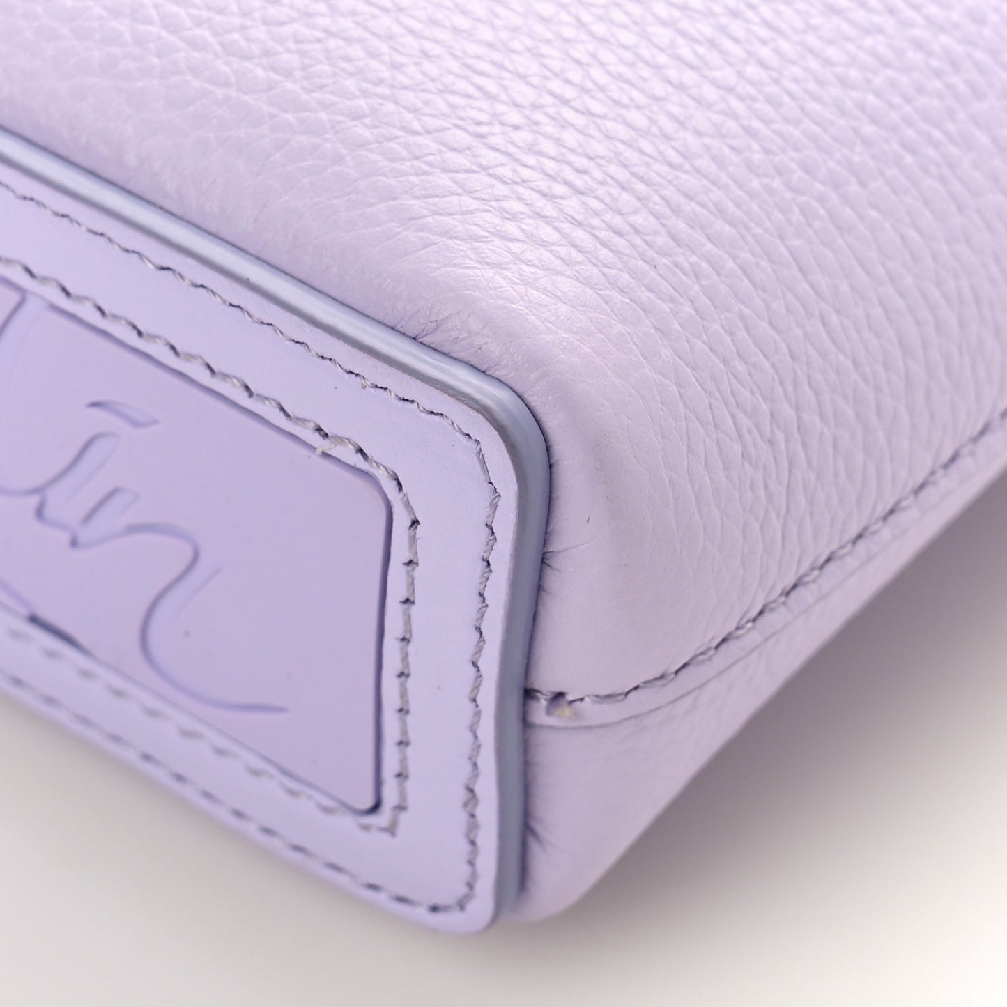 Calfskin Empire Spike Studded Mini North South Cabata Tote Lilac Smoke