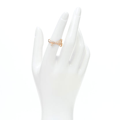Tiffany 18K Rose Gold Diamond Bow Ring 53 6.25 2 of 5