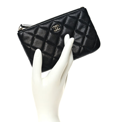 Chanel Caviar Quilted Small Cosmetic Case Black 2 of 8
