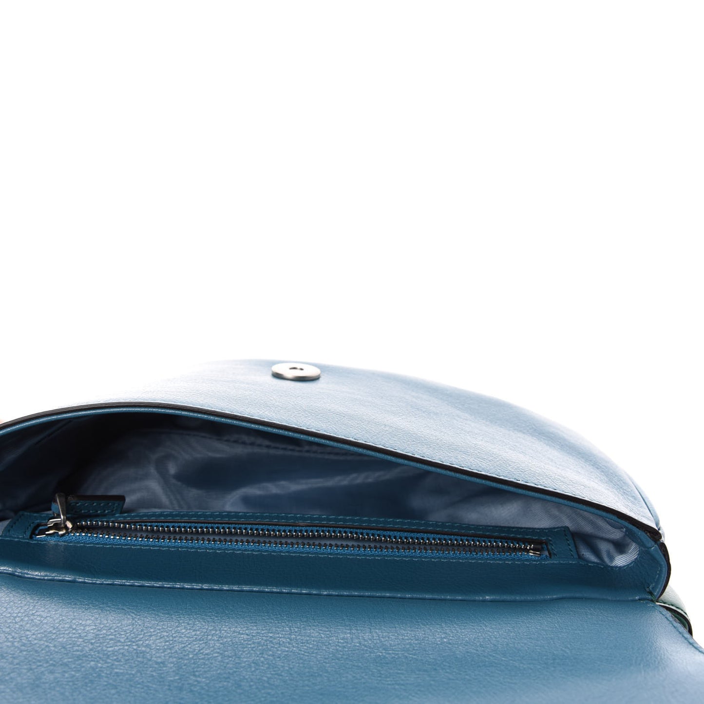 Calfskin Medium Thiara Double Envelope Shoulder Bag Blue Green