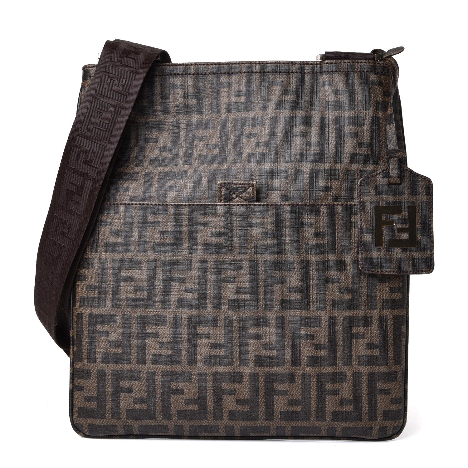 Fendi Zucca Spalmati Messenger Bag Tobacco 1 of 10