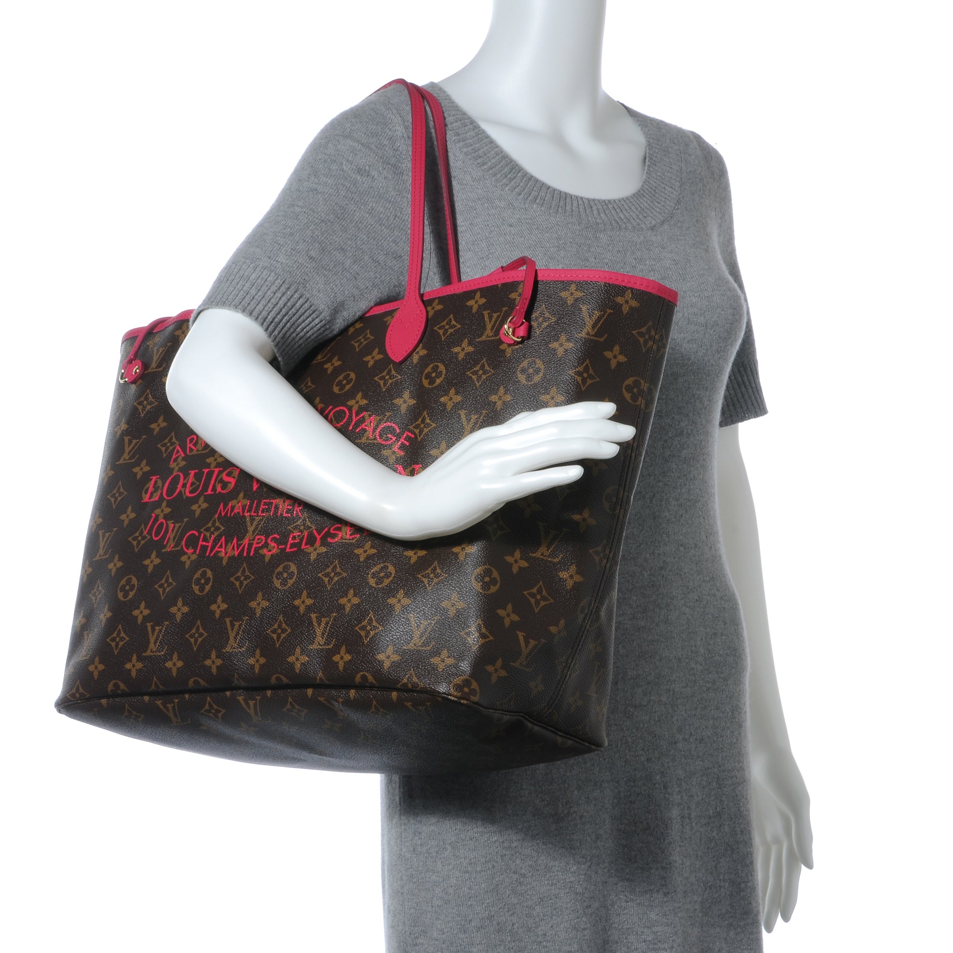 Louis Vuitton Monogram Articles de Voyage Ikat Neverfull GM Rose Indien 2 of 7