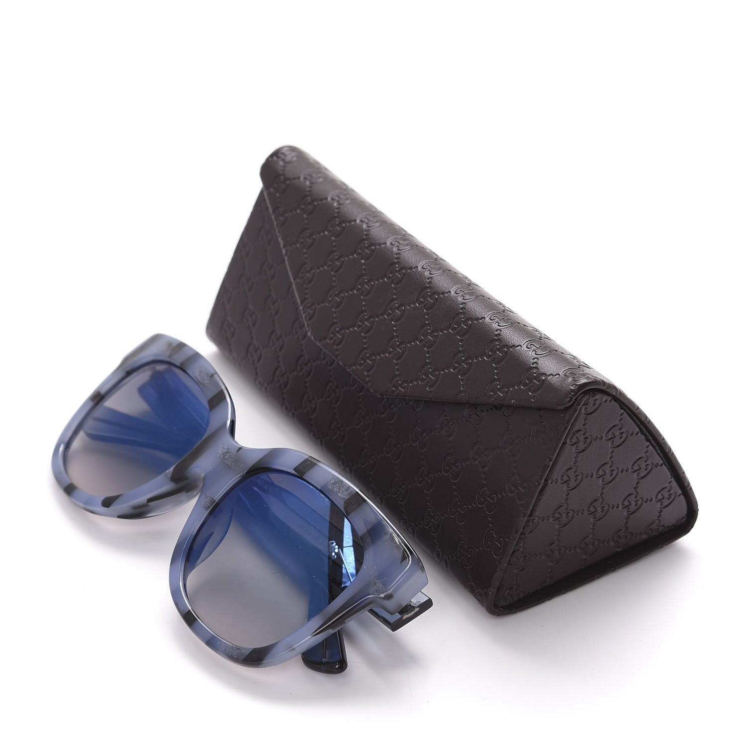 Gucci Acetate Square Frame Sunglasses GG3756/F/S Blue 8 of 8