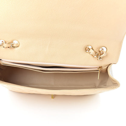 Chanel Caviar Quilted Jumbo Single Flap Beige Clair 5 of 11