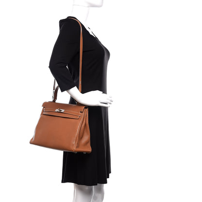 Hermes Togo Kelly Retourne 32 Gold 3 of 41