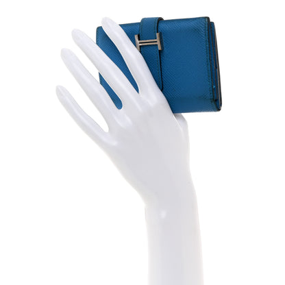 Hermes Epsom Mini Bearn Wallet Bleu Zellige 2 of 12