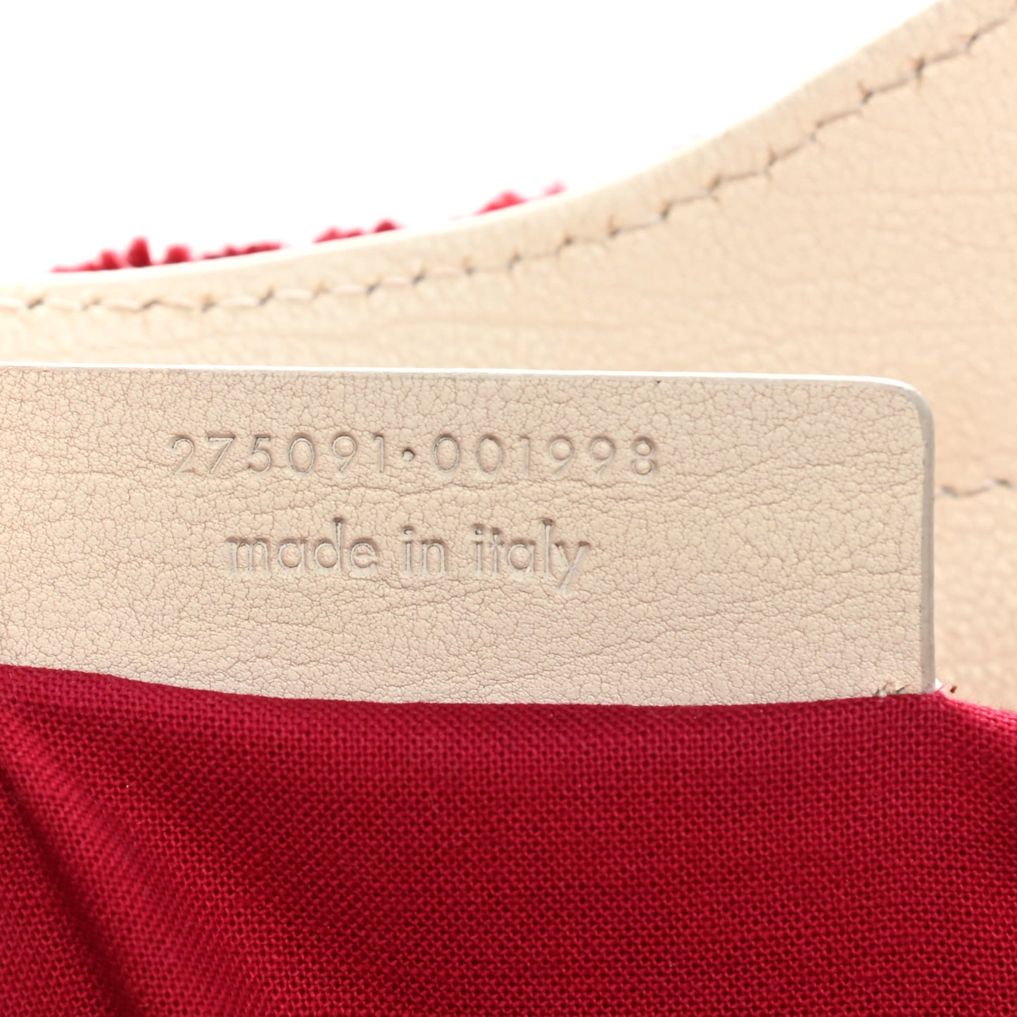 Linen Sheepskin Large Cabas ChYc Tote Red