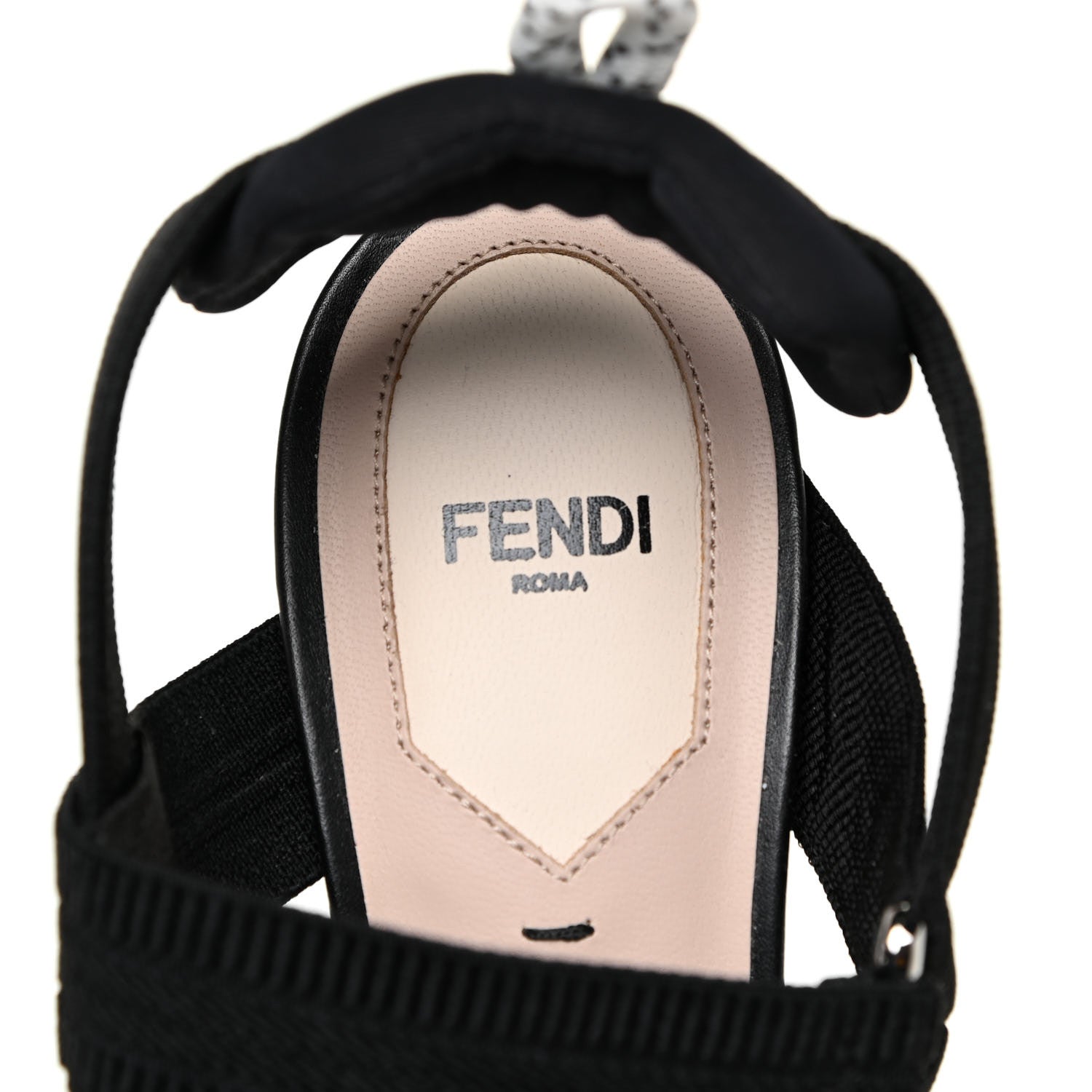 Fendi Technical Mesh FF Colibri 85mm Slingback Pumps 39 Black 16 of 17