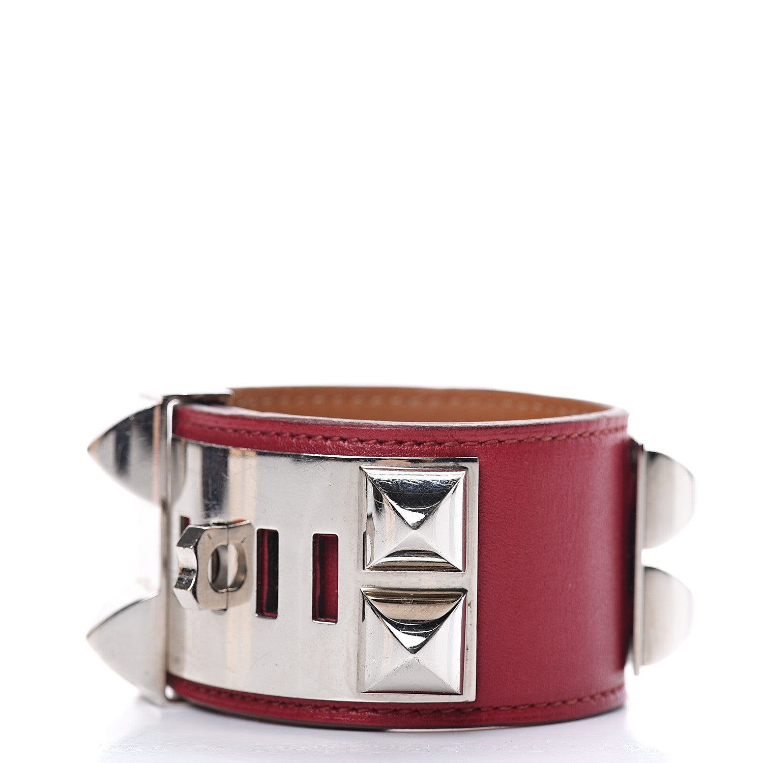 Hermes Swift Collier de Chien CDC Bracelet M Rubis 2 of 9