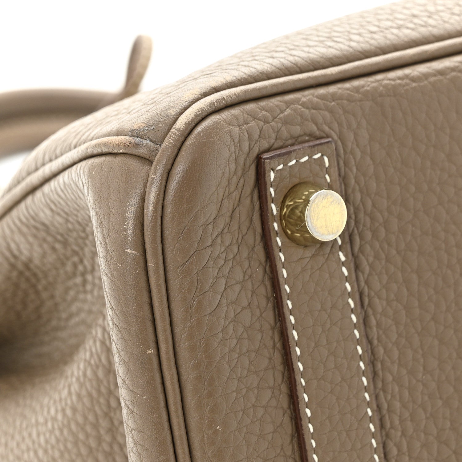 Hermes Taurillon Clemence Birkin 30 Etoupe 12 of 13