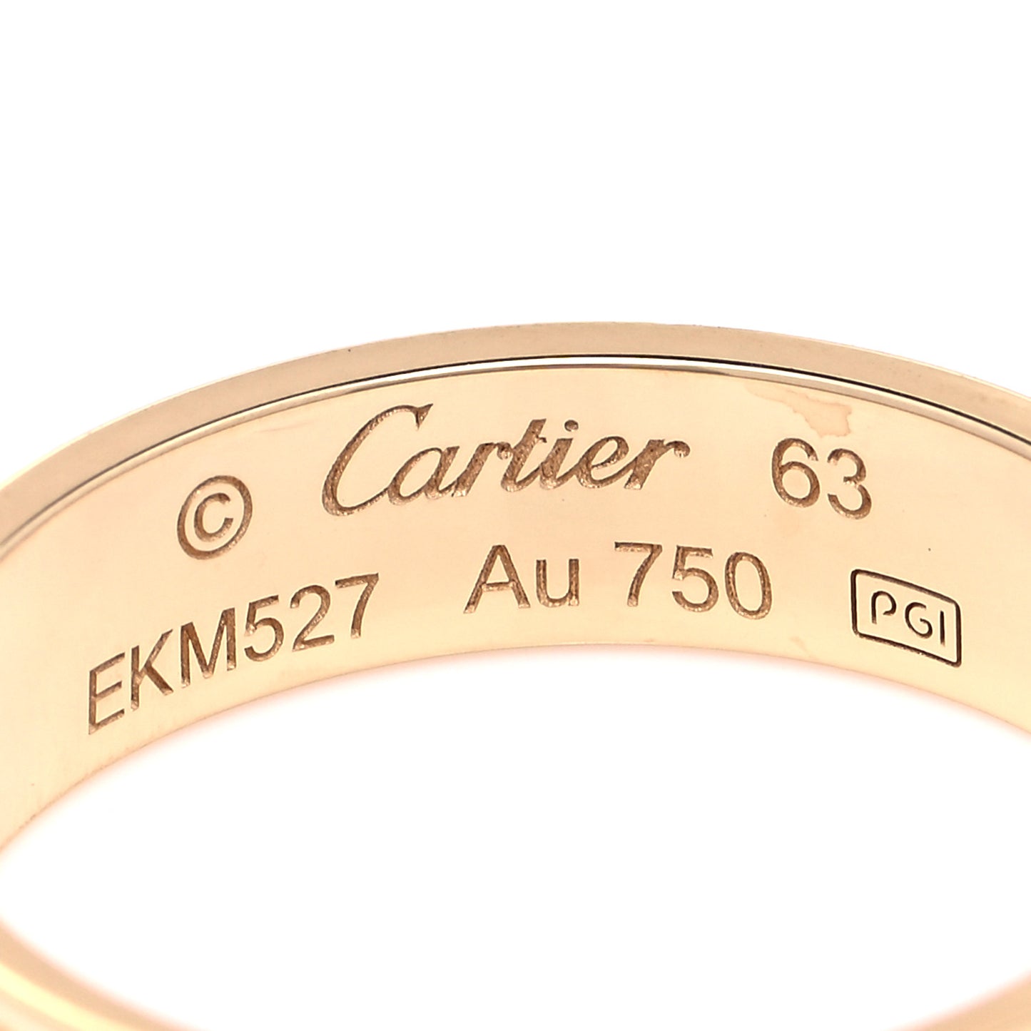 18K Yellow Gold 5.5mm LOVE Ring 63 10.25