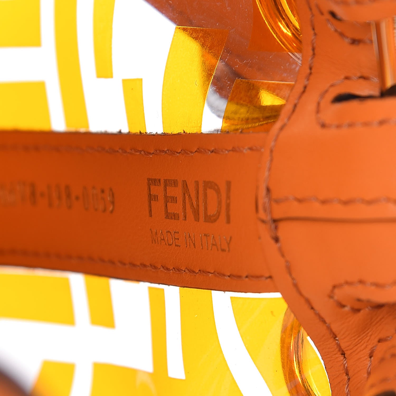 Fendi TPU FF Vitello Grace F is Fendi Mini Mon Tresor Bucket Bag Aranciata 9 of 11