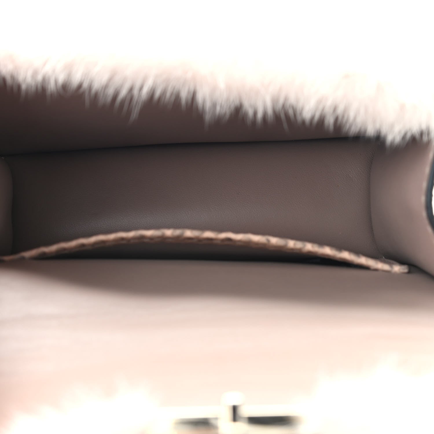 Valentino Garavani Mink Fur Snakesin Small Glam Lock Rockstud Flap Pink 5 of 8