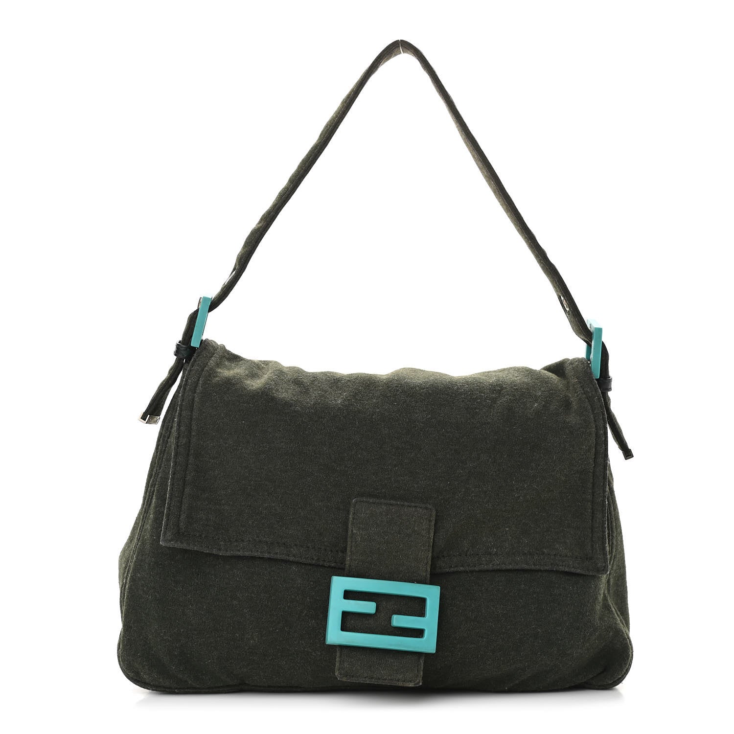 Fendi Jersey Mama Baguette Grey Blue 1 of 10