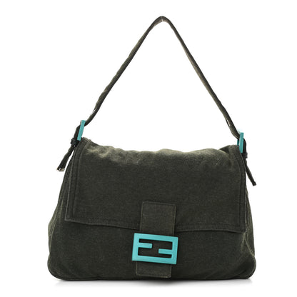 Fendi Jersey Mama Baguette Grey Blue 1 of 10