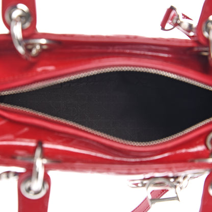 Christian Dior Patent Cannage Medium Lady Dior Red 4 of 12