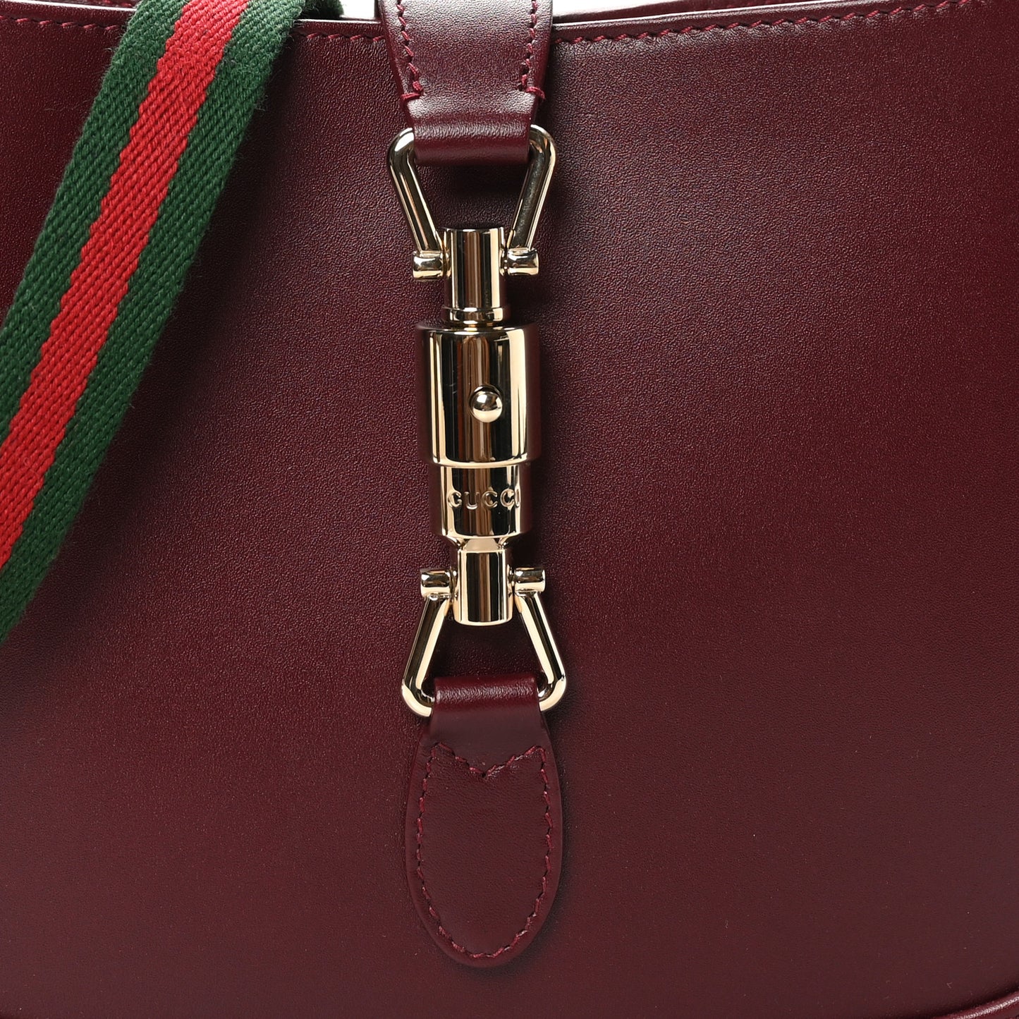 Ancora Calfskin Web Medium Jackie 1961 Hobo Rosso