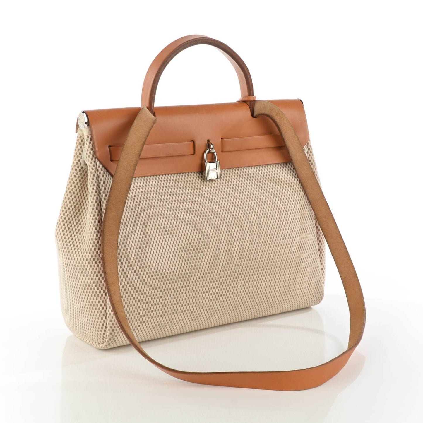 Toile Vache Calfskin Herbag 30 PM Ebene Natural