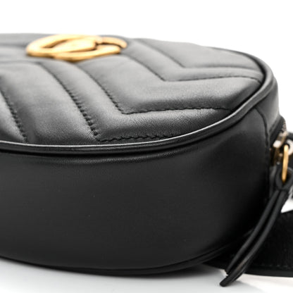 Gucci Calfskin Matelasse GG Marmont Belt Bag 95 38 Black 10 of 10