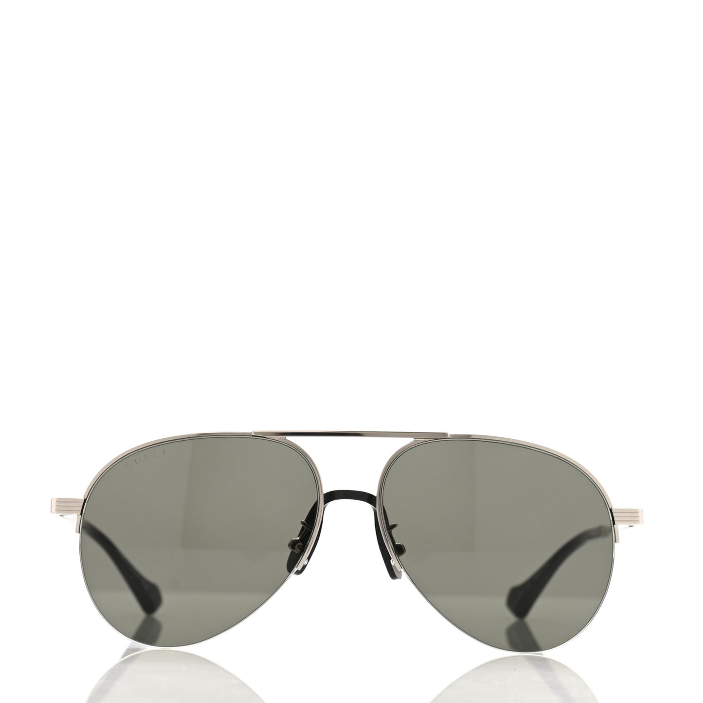 Aviator Sunglasses GG0742S Silver Black