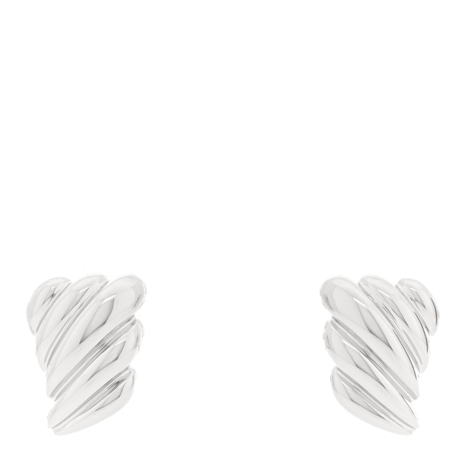 Anita Ko 18K White Gold Croissant Earrings 1 of 5