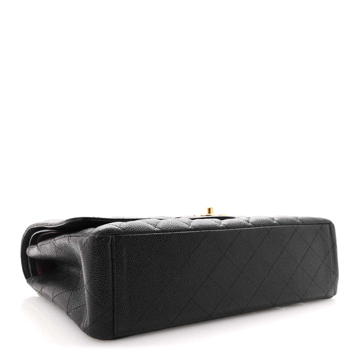 Caviar Quilted Maxi Double Flap Black