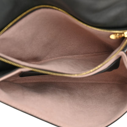 Louis Vuitton Lambskin Embossed Monogram Pochette Coussin Black 5 of 9