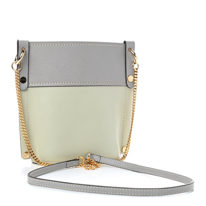 Chloe Shiny Calfskin Goatskin Mini Aby Bi-Color Bucket Light Eucalyptus 3 of 9