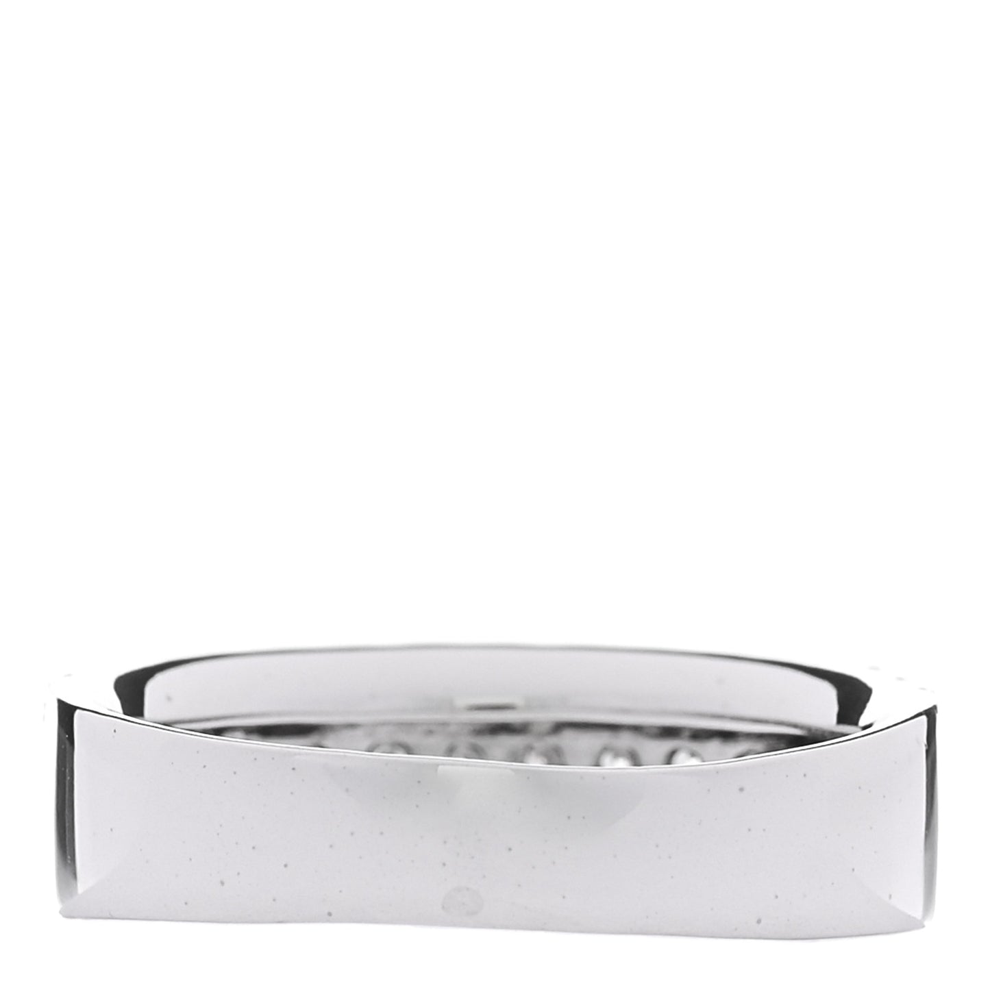 18K White Gold Diamond 1.00ctw Three Row Half Band Ring 54 7