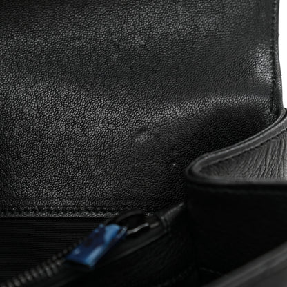 Saint Laurent Sheepskin Matelasse Chevron Monogram Monochrome Large College Satchel Black 7 of 9